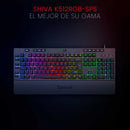 Teclado Gamer Redragon Shiva K512 RGB QWERTY Español Latinoamérica Color Negro con Luz RGB