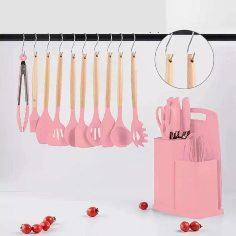 Cucharón de Kitchenware Set 19 19 x pack color rosa