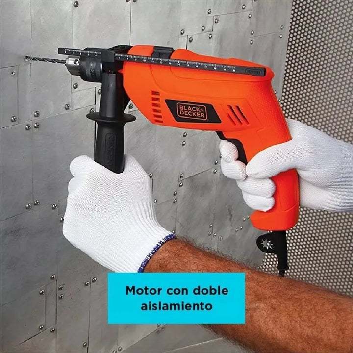 Taladro Percutor 1/2'' 550w 2800rpm Black+decker Hd555-b3 Naranja 60 Hz