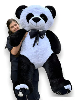 Oso De Peluche Gigante Metro Sesenta 160 + Moño + 3 Globos Negro