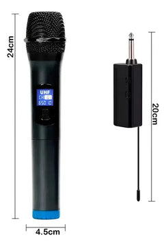 Micrófono Inalámbrico Profesional Pantalla Led Wg-11 Negro