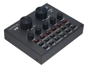 Interfaz Mezclador De Audio Externo Usb Tarjeta De Sonido V8