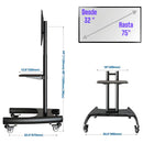 Base Soporte Tv A Piso Ruedas Para 32 -75 Movible