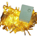 Serie Navideña Luz Led Calida X100 Luces Cable Trans. Paq.x1