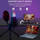 Microfono Usb Rgb Sf-666r Condensador Omnidireccional +trip Negro