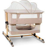 Cuna 3 En 1 Para Bebé Con Colchón Y Mosquitera Rosa