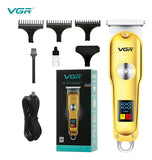 Máquina Patillera Barbera Trimmer Vgr-290 Profesional Led