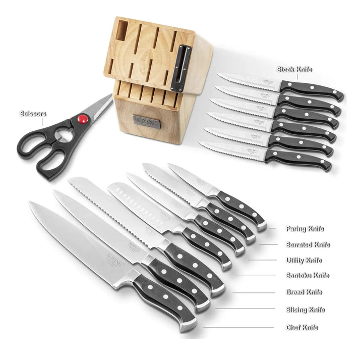 Juego De Cuchillos De Cocina De Acero Inoxidable Alemn De Al