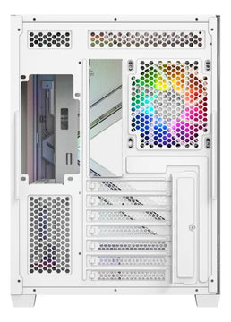 Chasis Gamer Xyz Qubex White | Argb | Atx | 4 Fans | Type C Blanco