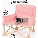 Silla Plegable Para Bebe Portatil Con Bandeja - Comedor Silla Bebe Rosa