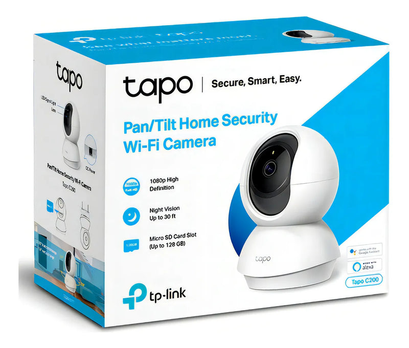 Cámara de seguridad TP-Link Tapo C200 V1 Tapo Smart con resolución 2MP visión nocturna incluida color blanco