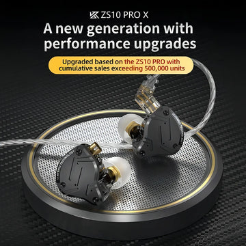 Audífonos Kz Zs10 Pro X Con Micrófono Monitores In Ear Pin C Negro