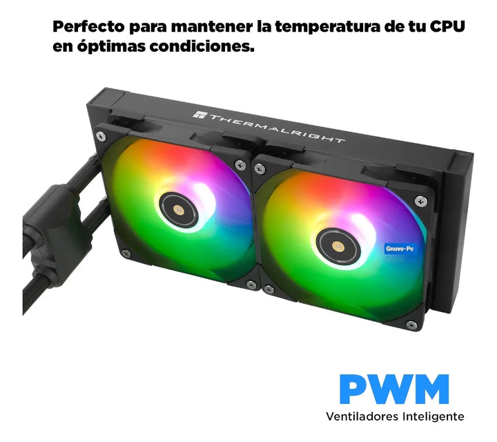 Enfriamiento Liquido Cooler Pc Cpu 240 Mm Argb Lga 1700 Am5