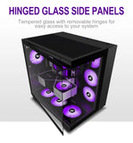 Amanson Funda Para Pc Preinstala 9 Ventiladores Argb, Atx Mi