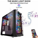 Musetex Gaming Pc Chasis Con 6 Ventiladores Led Argb 120mm