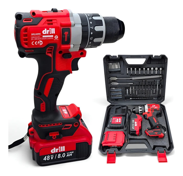 Taladro Percutor Inalámbrico 48v Potente Trabajo Brushless - Aleatorio