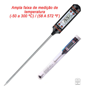 Termómetro Digital Cocina Barbacoa + Batería Color Negro