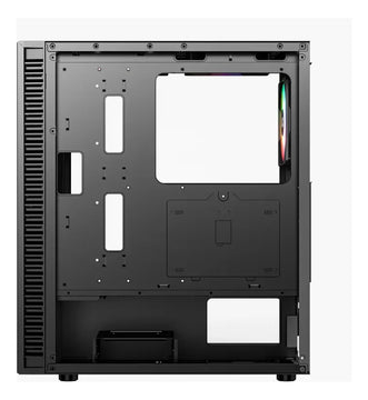Chasis Atx Xyz Airone 100 Glass 6.fan Argb Negra Vidrio Temp Negro