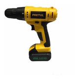 Taladro Recargable Batería 12v Pretul Amarillo 60 Hz
