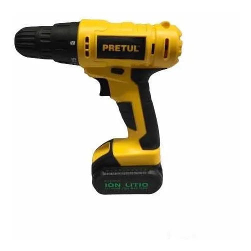 Taladro Recargable Batería 12v Pretul Amarillo 60 Hz