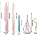 Set De Cuchillos Colores Pastel X6 Piezas Color Tonos pasteles