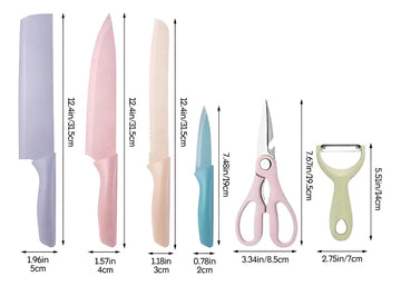 Set De Cuchillos Colores Pastel X6 Piezas Color Tonos pasteles