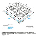 Estufa De Empotrar Challenger Acero 4 Puestos Sv 6860 Ei