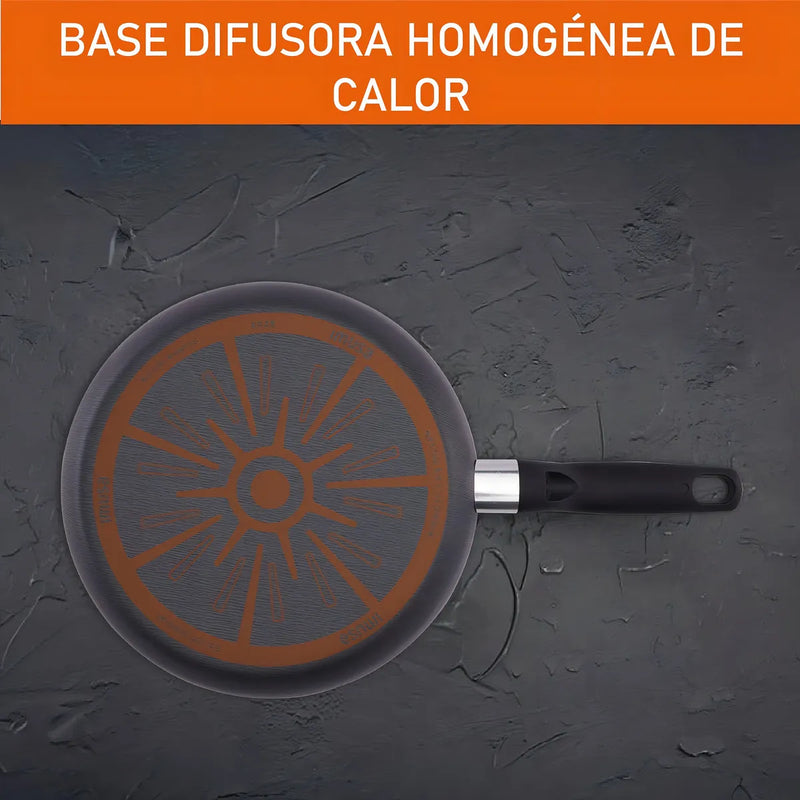 Sartén Imusa Cambiatón 24cm Antiadherente Tapa De Vidrio Color Gris oscuro