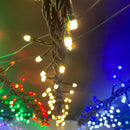 Luz Lineal Navidad Calida 16 Mts 200 Bombillos Cable Verde