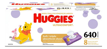 Huggies Toallitas Húmedas Ultraconfort Para Bebé 8 Paquetes