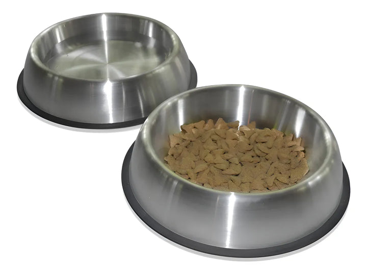 Plato Comedero Gato / Perro Acero Inox. 10 Cmts Diametro Plateado