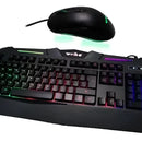 Combo Gamer Teclado/mouse Weibo Wb-520 Rgb Color del mouse Negro Color del teclado Negro