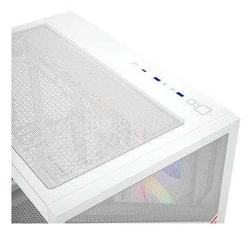 Chasis Gamer Xyz Qubex White | Argb | Atx | 4 Fans | Type C Blanco