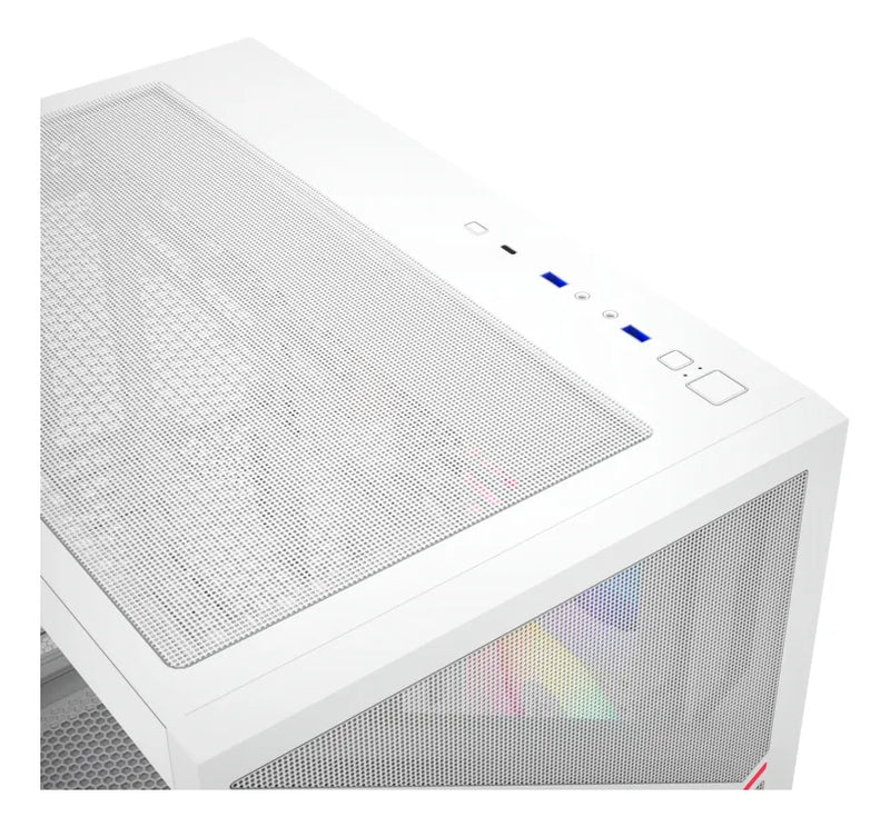 Chasis Gamer Xyz Qubex White | Argb | Atx | 4 Fans | Type C Blanco
