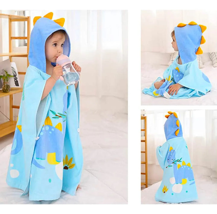 Gneliwm Toalla De Bao Con Capucha Para Nios, Poncho De Algod