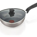 Wok Mas 24cm Tapa Vidrio A/a Imusa Talent 5861029272 Color Gris