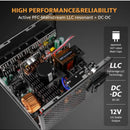 Fuente De Poder Modular Pmt750 Atx 3.1, Pcie 5.1 80 Plusgold Negro
