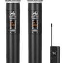 Microfono Inalambrico 2doble Receptor Plug American Sound Color Negro