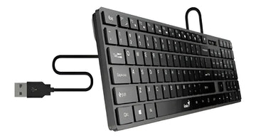 Kit Teclado Y Mouse Genius Slimstar C126 Usb Español Color Del Teclado Negro