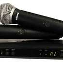 Micrófono Inalámbrico Shure Blx288/pg58-j10 Receptor Doble Color Negro