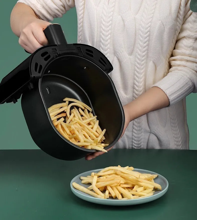 Freidora De Aire Sin Aceite Digital 7 Litros Air Fryer Negro