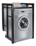 Rack Apilable Lavadora-secadora Con Estante De Madera