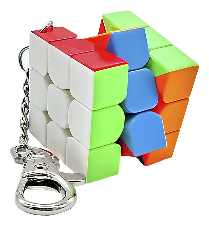 Mini Cubo Rubik Qiyi 3x3x3 Llavero Stickerless Antiestrés