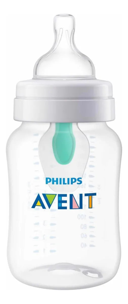 Tetero Biberón Bebe Anticolico Philips Avent 9 Oz Onzas 260 Transparente Airfree 9oz