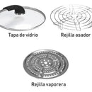 Sarten Doble Antiadherente Doubletta 4 En 1 Mostaza