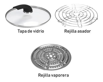 Sarten Doble Antiadherente Doubletta 4 En 1 Mostaza