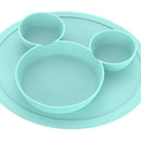 Plato Silicona Bebe Antideslizante Libre Bpa Color Turquesa