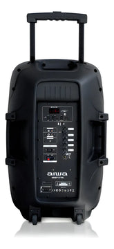 Cabina Aiwa AWSP15TWL Bluetooth Radio Fm Microfono Tripode Color Negro