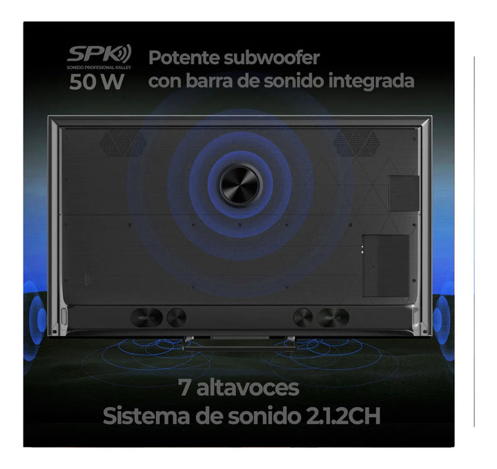 Televisor Kalley Smart Qled 4k 55 Pulgadas Google Negro 133.