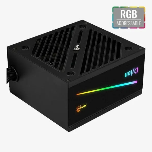 Fuente De Poder Aerocool Cylon Rgb 600w +80 Plus Bronze Black